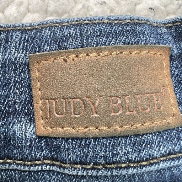 Judy Blue Skinny Jeans Women’s 14W 29x27 Modern Distressed Stretch Denim Boho - Picture 4 of 10